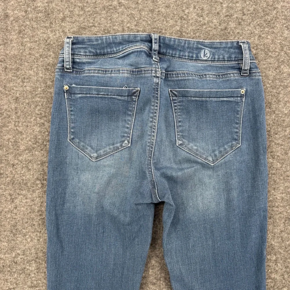 Kensie Jeans Womens Skinny Denim Medium Wash Blue Mid Rise Pants Size 0 Ankle